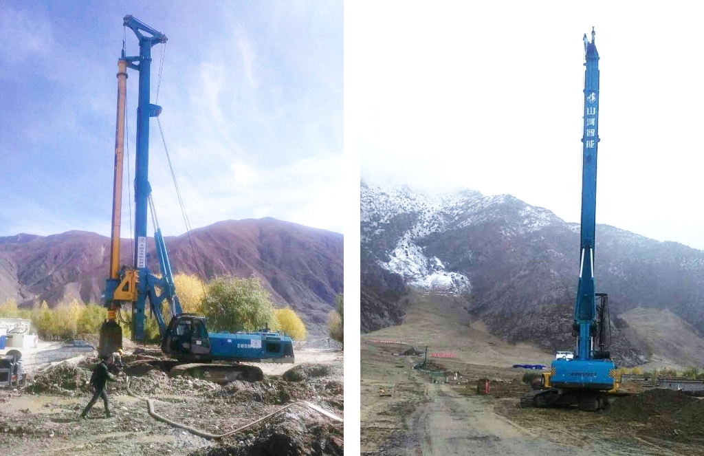 必发智能二十台旋挖钻机高原施工放异彩