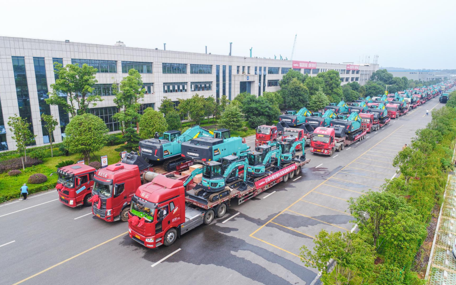 里程碑！必发智能出口欧洲第20000台暨大型挖掘机批量交付仪式乐成举行