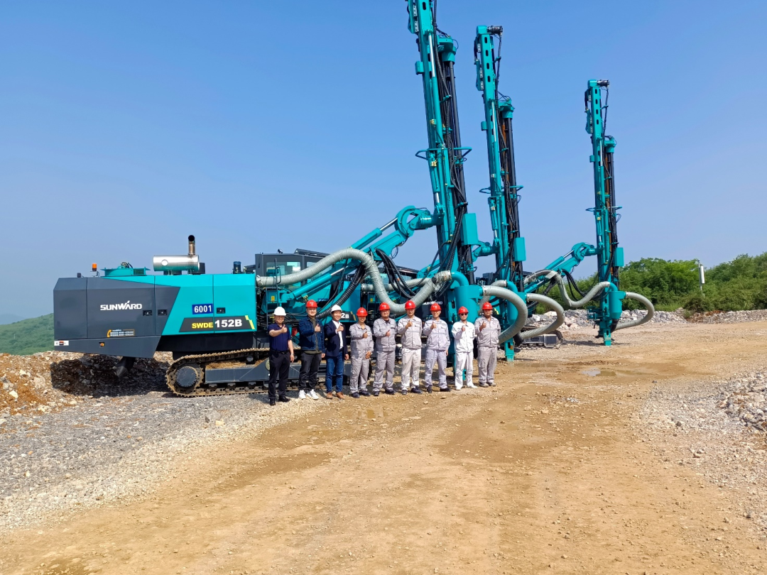 携手中建材！必发智能凿岩装备助建九江年产3000万吨砂石骨料开采项目