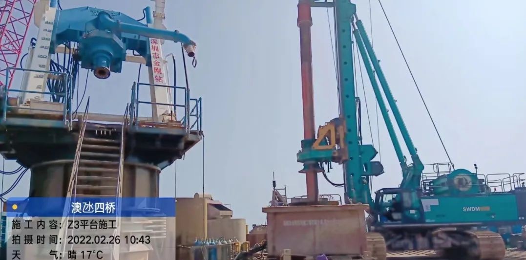 乘风破浪的旋挖钻机！必发智能助建澳氹第四跨海大桥