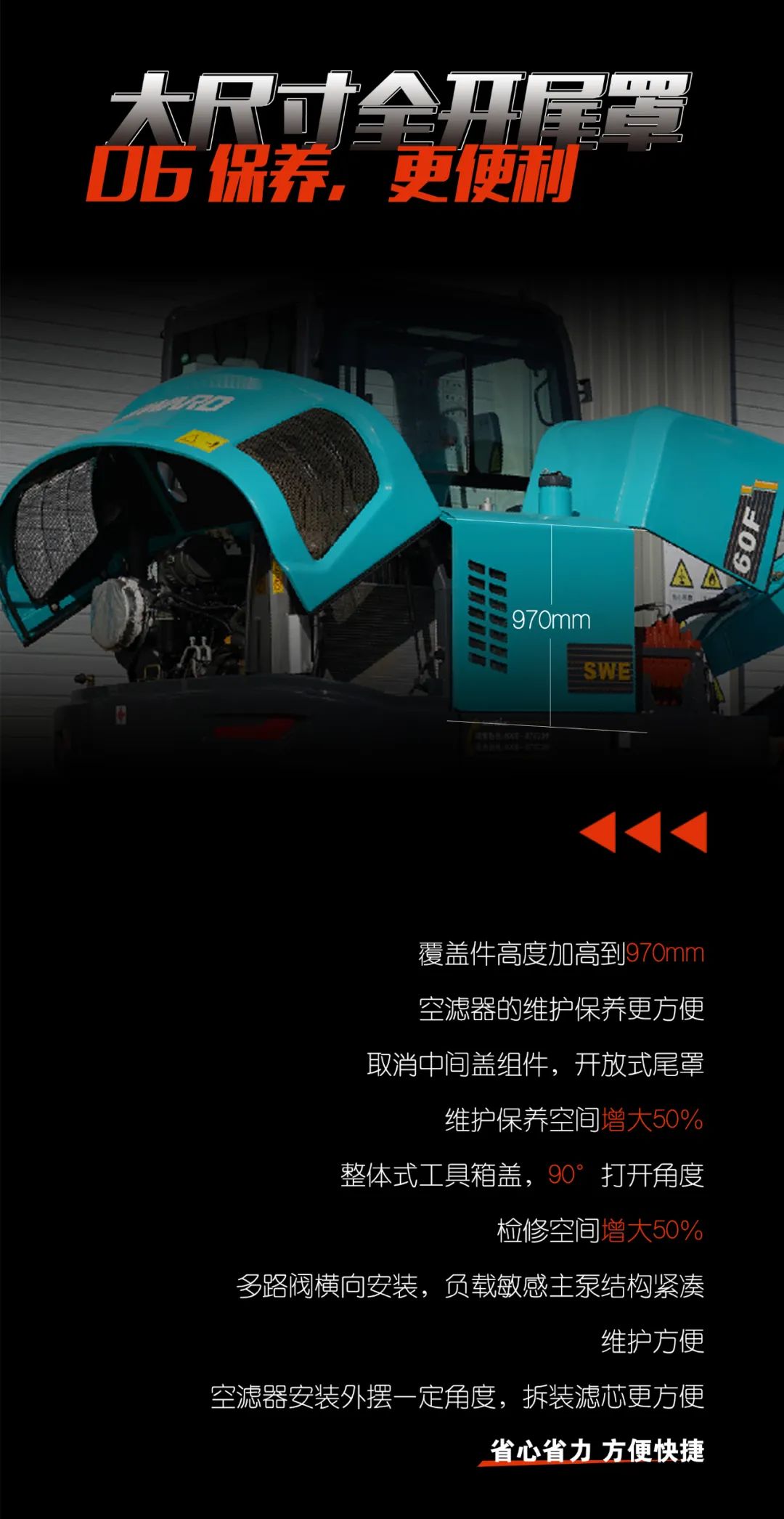 一图读懂 | 献礼七一 · 必发智能SWE60F挖掘机低碳来袭