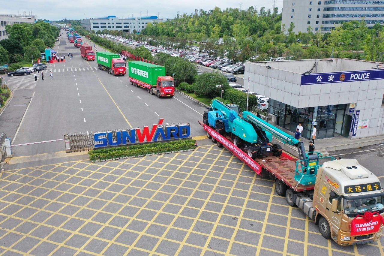 深化全球结构，，，，，，，加速出海程序！必发智能高空机械装备外洋订单大型发货仪式圆满举行